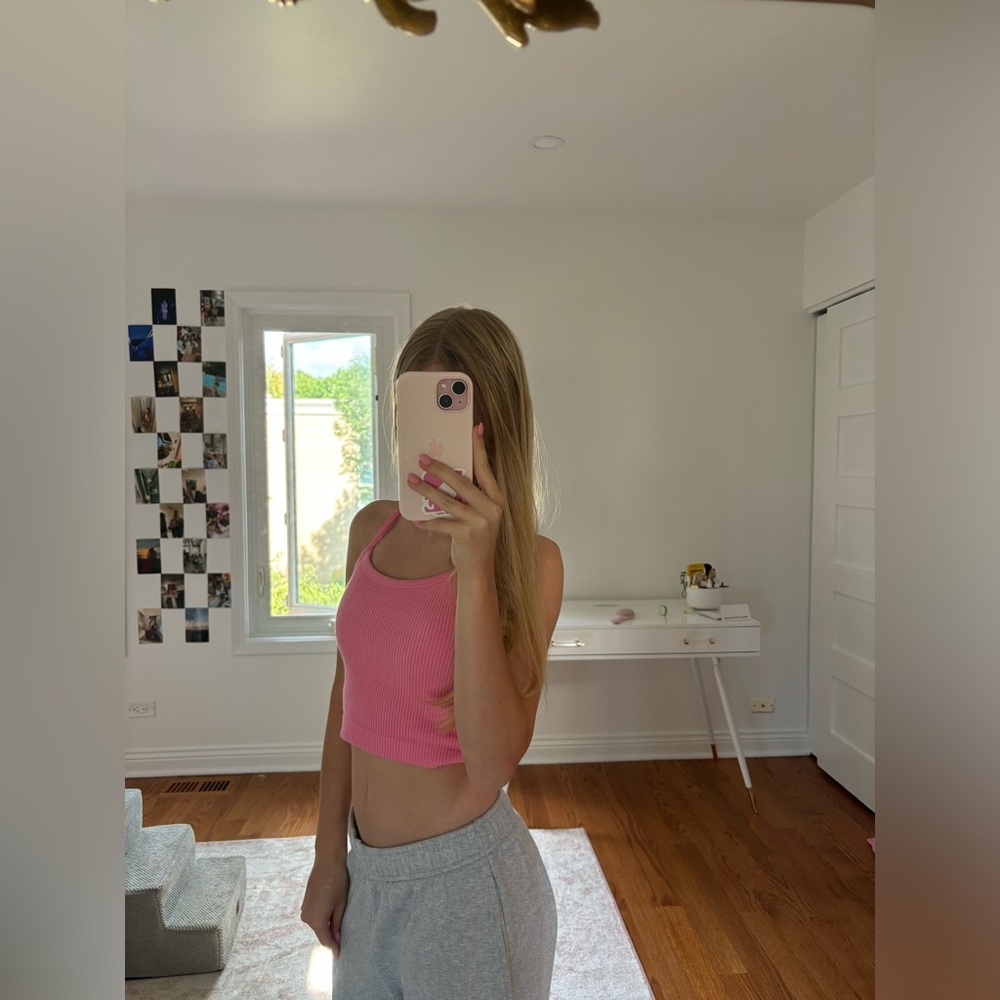 Pink Cropped Tank